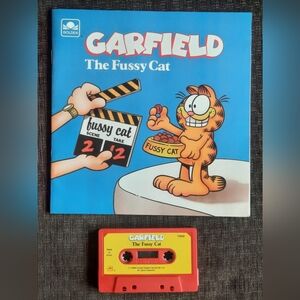 1988 Garfield 'The Fussy Cat' Book and Cassette